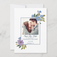 Mariage de photos florales Enregistrer la date