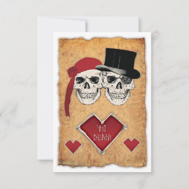 Invitation mariage de pirate (Devant)