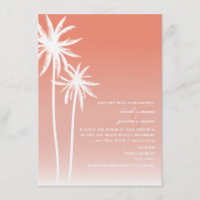 Mariage de plage Coral Ombré Palm Trees