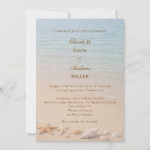 Invitation Mariage de plage côtière