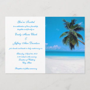 Invitation Mariage de plage de destination d'invitation