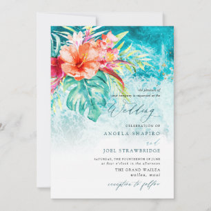 Invitation Mariage de plage de PixDezines Tropical Paradise