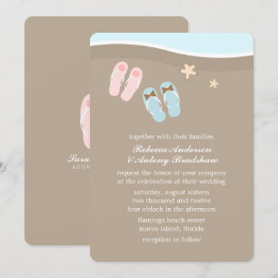 Invitation Mariage de plage de Son et ses Flip Flops