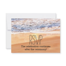 Mariage de plage décontracté Vagues dorées RSVP