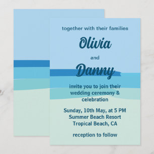 Invitation Mariage de plage d'été de Sunshine
