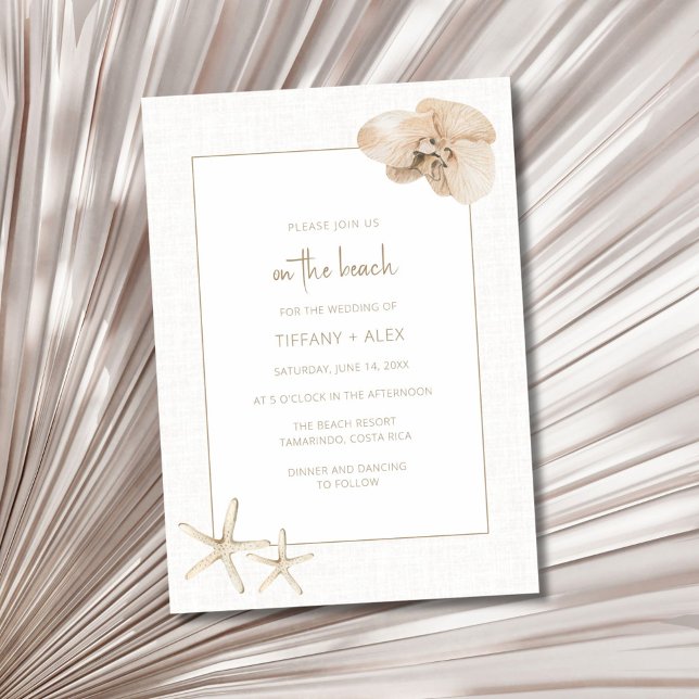 Invitation Mariage de plage élégant bohème (Boho Elegant Beach Wedding Invitation)