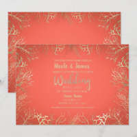 Mariage de plage élégant et moderne couleur corail