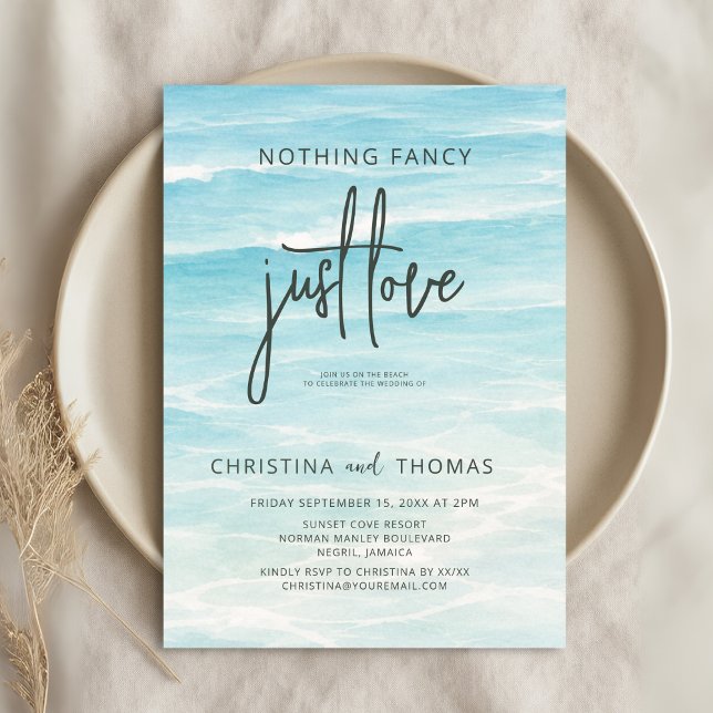 Invitation Mariage de plage en fuite (Créateur téléchargé)