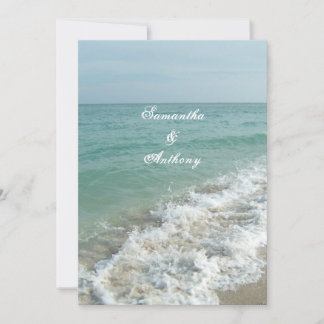 Invitation Mariage de plage ou mariage de destination Océan b
