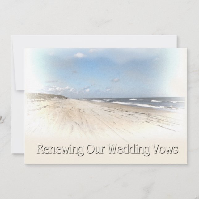 Invitation Mariage de plage Renouvellement des vows Invitatio (Devant)