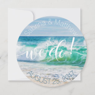 Invitation Mariage de plage Rompre les vagues que nous faison