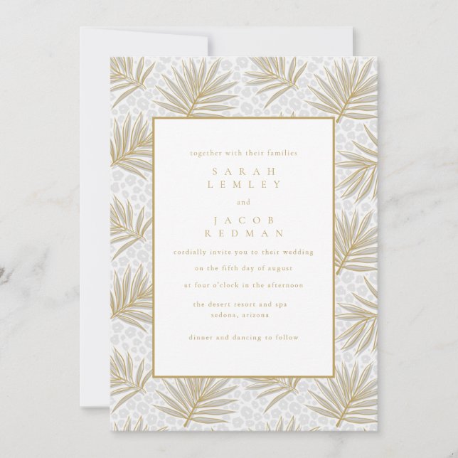 Invitation Mariage de plage tropicale (Devant)
