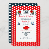 Mariage de point Rockabilly Retro