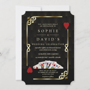 Invitation Mariage de poker de luxe Gatsby Casino Vegas