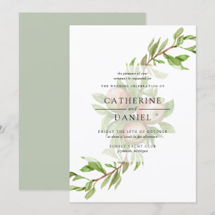 Invitation Mariage de pommes aquarelle