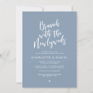 Invitation Mariage de poste, Brunch avec les jeunes mariés Du