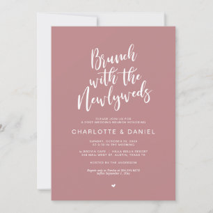 Invitation Mariage de poste, Brunch avec les jeunes mariés Du