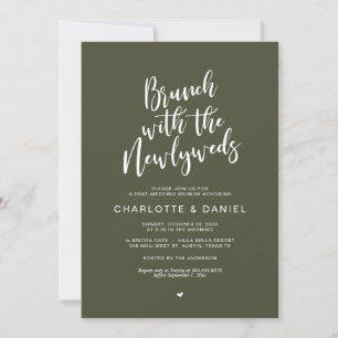 Invitation Mariage de poste, Brunch avec les jeunes mariés, O
