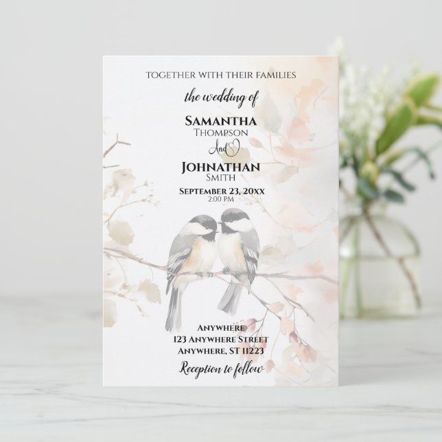 Invitation Mariage de poulet (Debout devant)