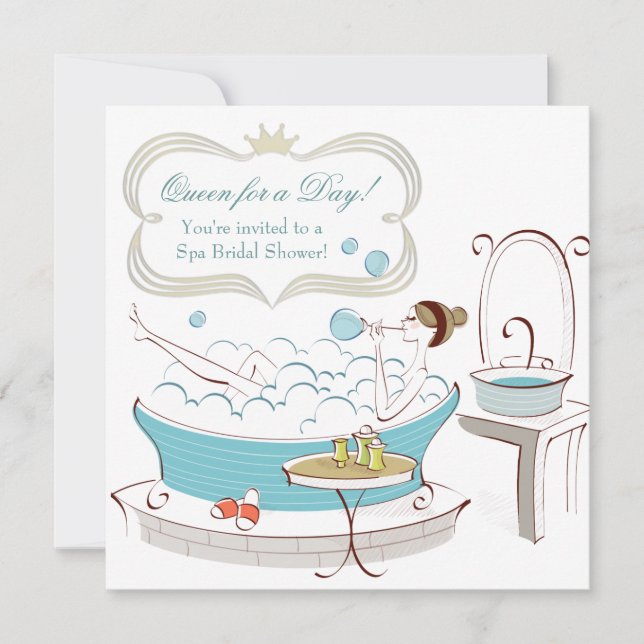 Invitation Mariage de princesse de Spa Shower de mariage (Devant)