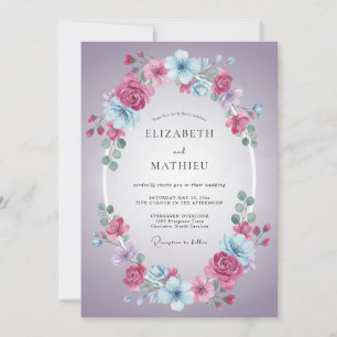 Invitation Mariage de printemps au lavande divin