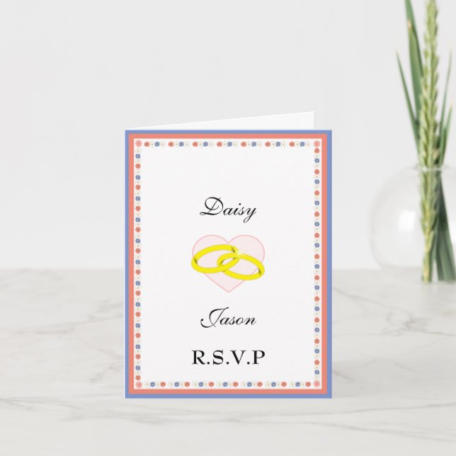 Invitation Mariage de printemps (Carte de réponse) (Devant)