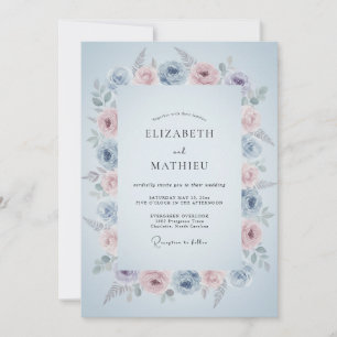 Invitation Mariage de printemps enchantant Baby Blue