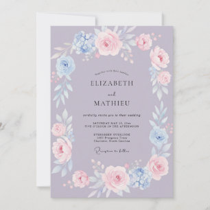Invitation Mariage de printemps enchanteur au lavande