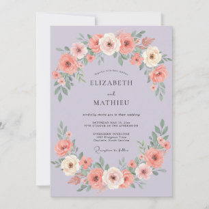 Invitation Mariage de printemps enchanteur lavande