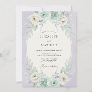Invitation Mariage de printemps éthéré aux lilas