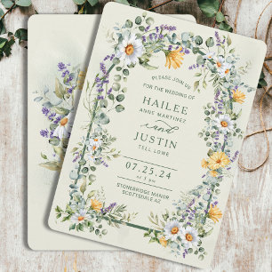 Invitation Mariage de printemps Fleur sauvage coloré Floral t