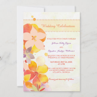 Invitation Mariage de printemps Fleur sauvage d'aquarelle