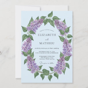 Invitation Mariage de printemps gracieux lavande