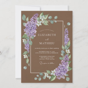 Invitation Mariage de printemps marron chaud