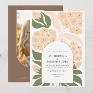 Invitation Mariage de printemps moderne abstrait à la brume d