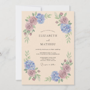Invitation Mariage de printemps romantique au champagne