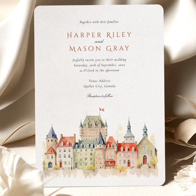 Invitation Mariage de Québec Canada (Créateur téléchargé)