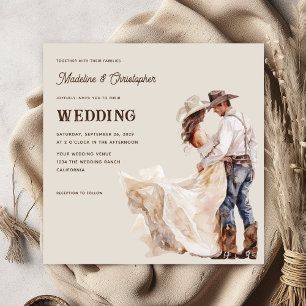 Invitation Mariage de Ranch occidental rustique