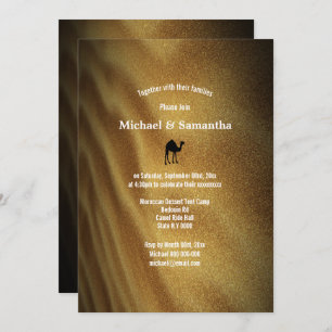 Invitation mariage de randonnée à dos de chameau le week-end