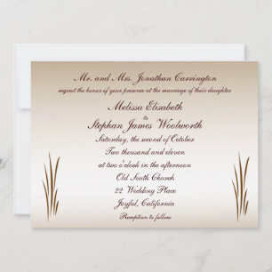 Invitation Mariage de récolte d'automne