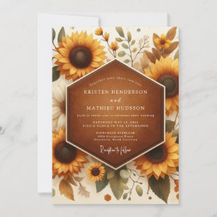 Invitation Mariage de récolte rustique Solidago