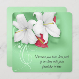 Invitation Mariage de renouvellement de la vigne blanche et r