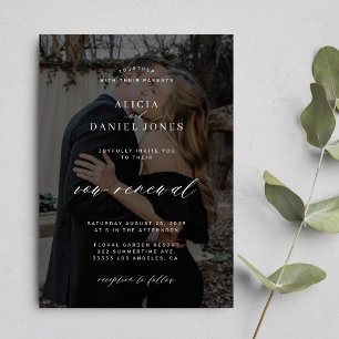 Invitation Mariage de renouvellement de vœux avec superpositi