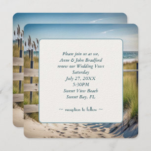 Invitation Mariage de renouvellement Vow Beach