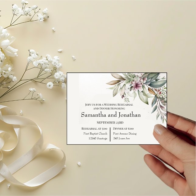 Invitation Mariage de Répétition de Jardin Pastel BOHO Couleu (Créateur téléchargé)