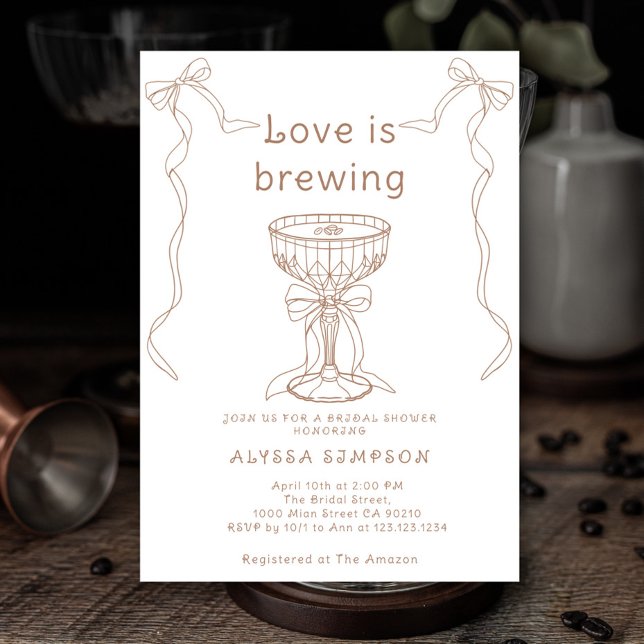 Invitation Mariage de rêve au Martini Espresso (Créateur téléchargé)
