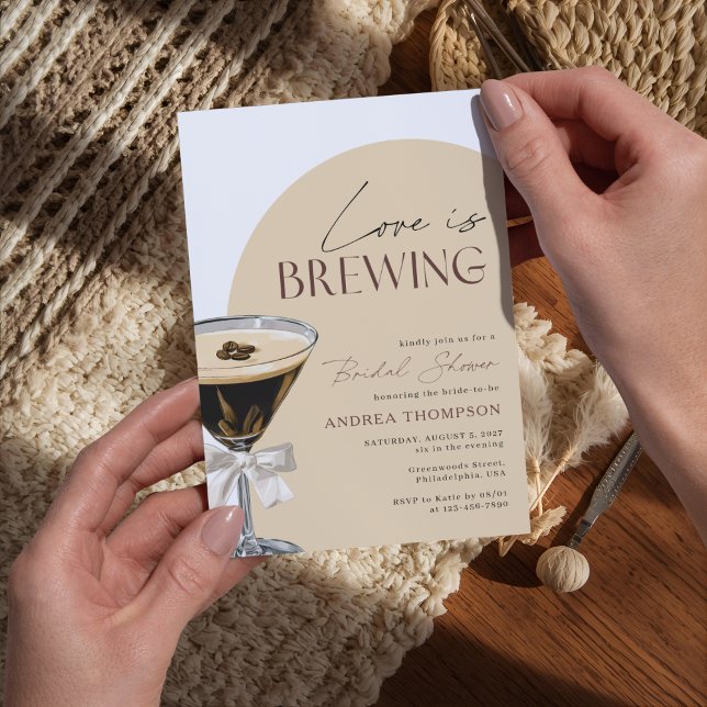 Invitation Mariage de Rêve Espresso Martini: L'Amour se Prépa (Créateur téléchargé)