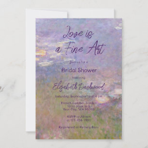 Invitation Mariage de Rêve Pastel Nymphéas de Monet