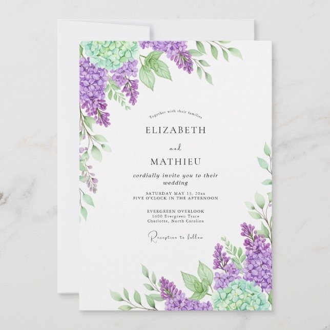 Invitation Mariage de rêve pourtu pour le printemps (Devant)