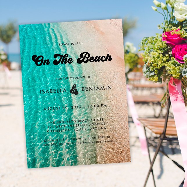 Invitation Mariage de Rêve sur la Plage, Cool et Groovy (Créateur téléchargé)